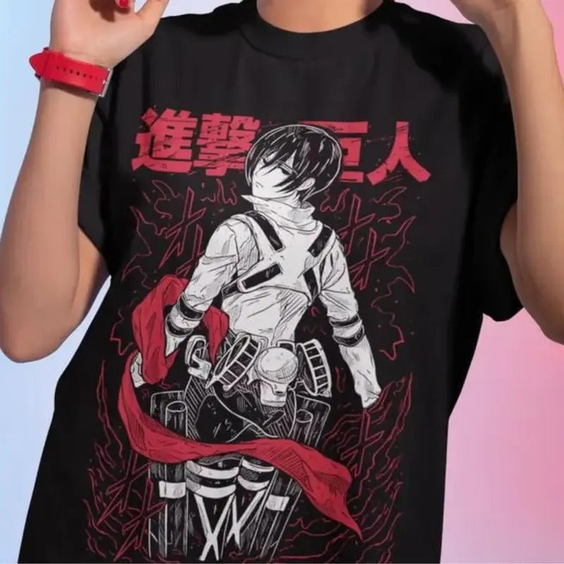 Attack on Titan Mikasa Shingeki No Kyojin Anime AOT T-Shirt ALL SIZE Menswear Top
