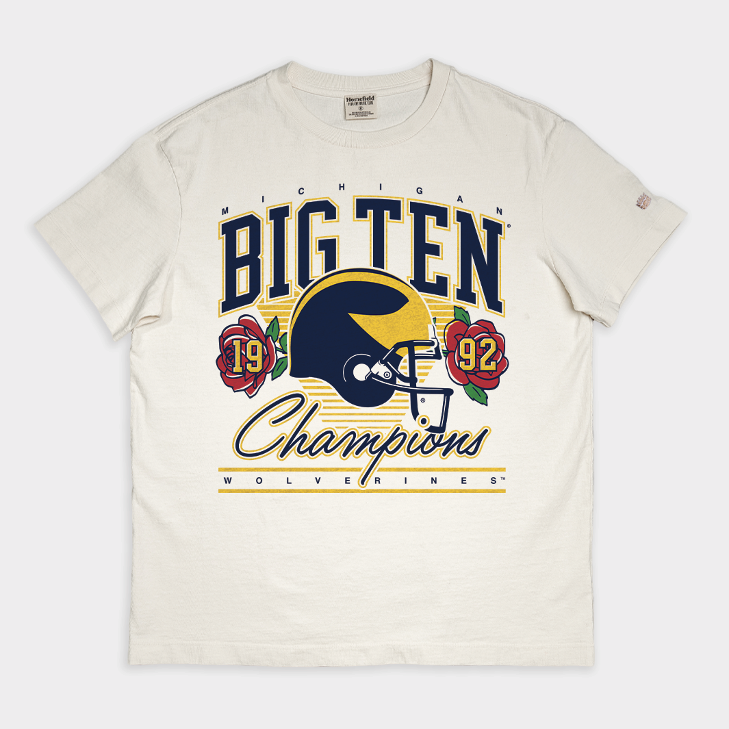 Michigan 1992 Big Ten Conference Champions Vintage Heavyweight Tee