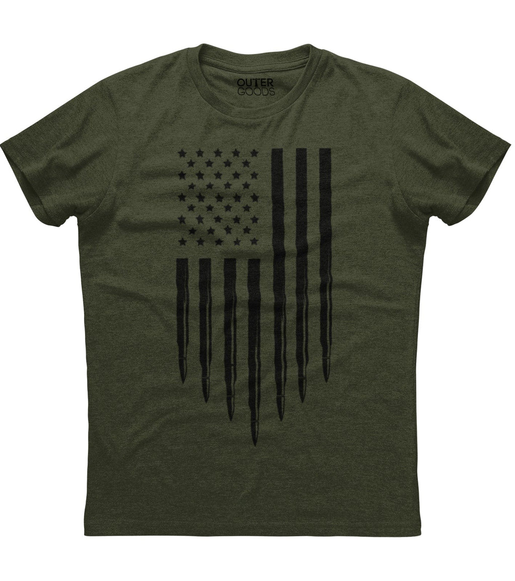 American Flag Bullet Stripes Shirt (O)