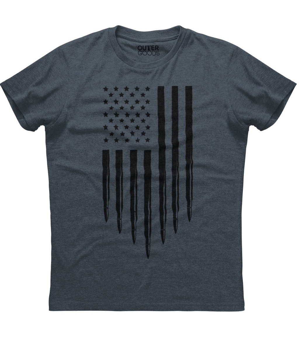American Flag Bullet Stripes Shirt (O)