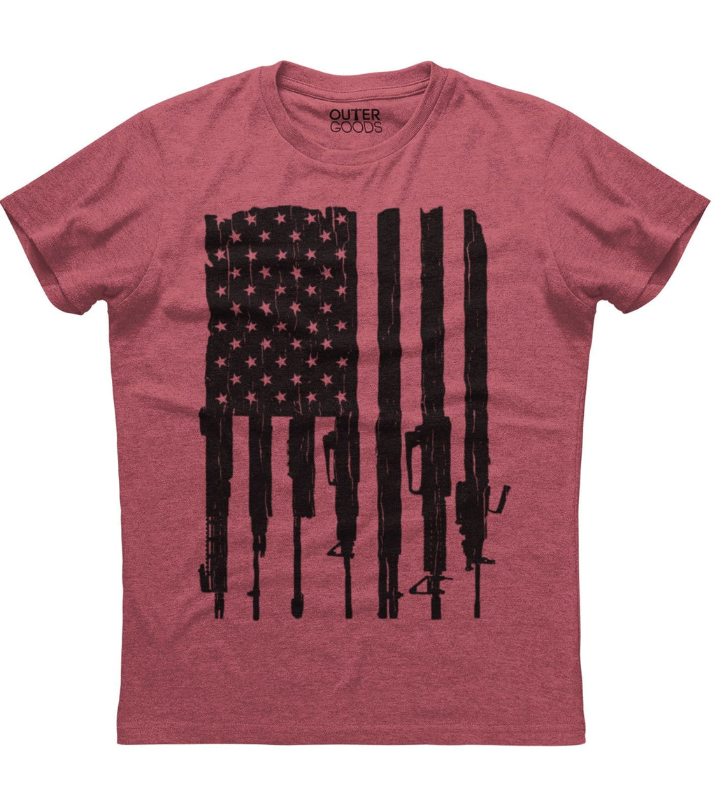 American Flag with Rifles Shirt (O)