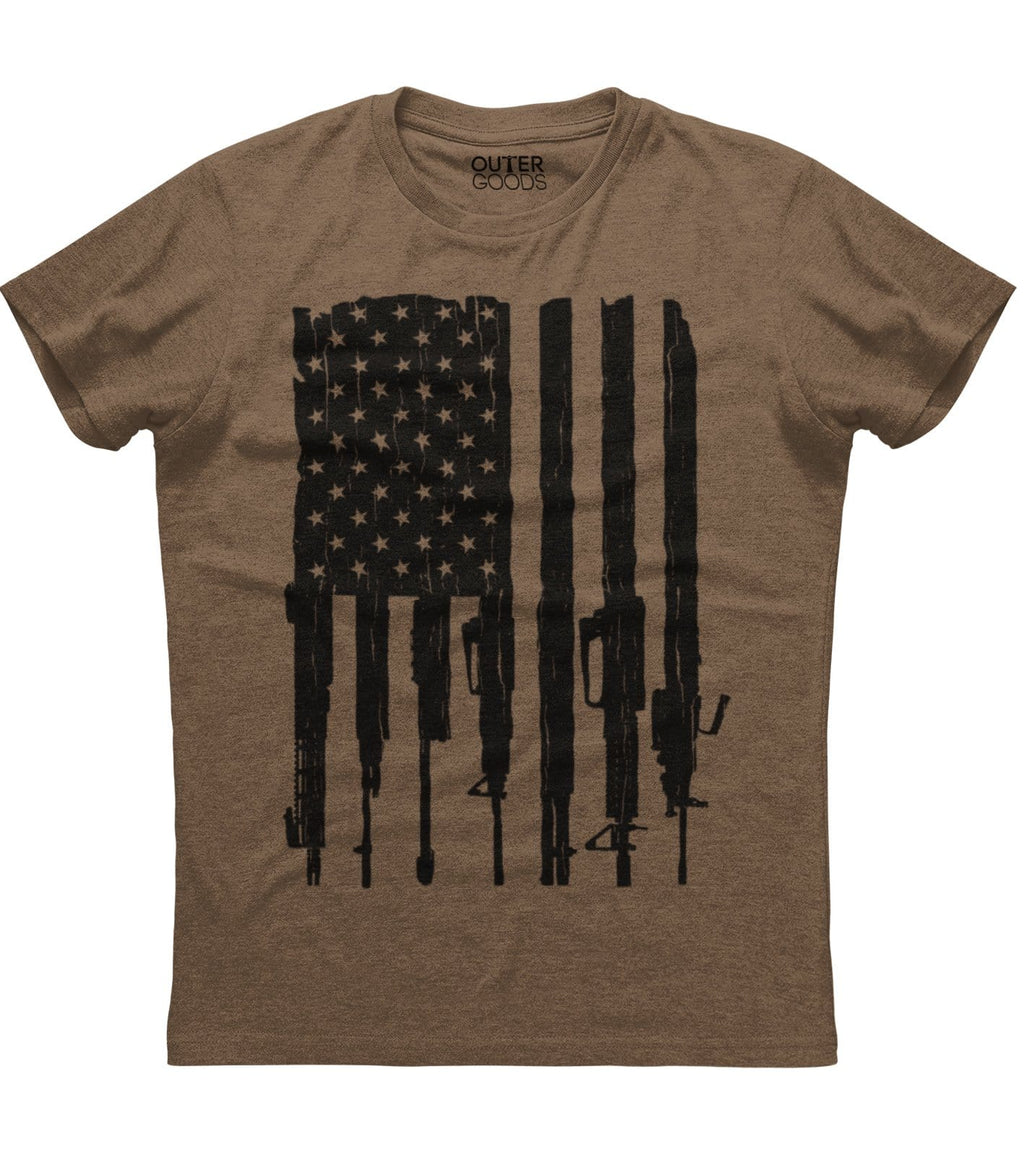 American Flag with Rifles Shirt (O)