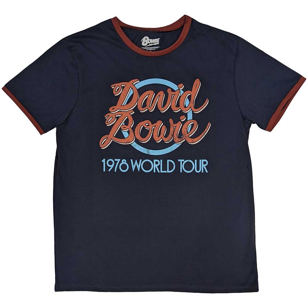 David Bowie Unisex Ringer T-shirt - 1978 World Tour