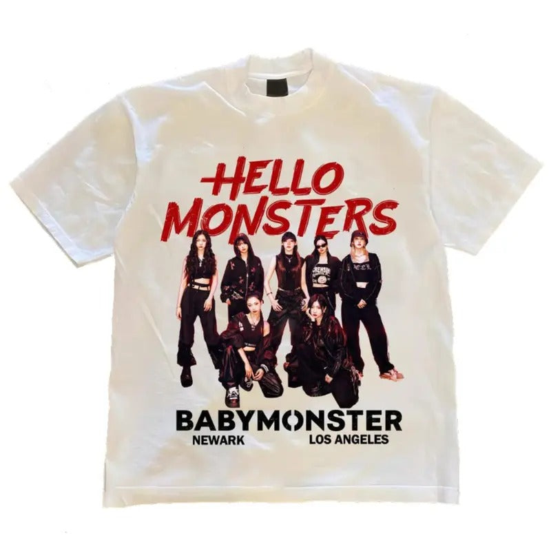 Babymonster 2025 World Tour T-Shirt, Hello Monsters USA Concert Shirt