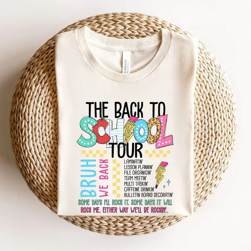 Back to School Teacher Tour Shirt, Teacher Tour Tee, Concert Tour Teacher Back to School Shirt
