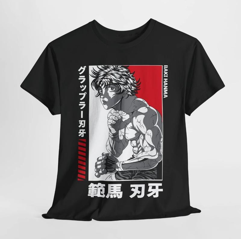 Baki T-Shirt, Anime T-Shirt, Graphic Anime Tee, Yujiro Hanma T-shirt, Hanma Baki T-Shirt, Anime Lover Shirt, Anime Manga Shirt, Unisex Shirt, gift for him Menswear Top Underwear Tshirt