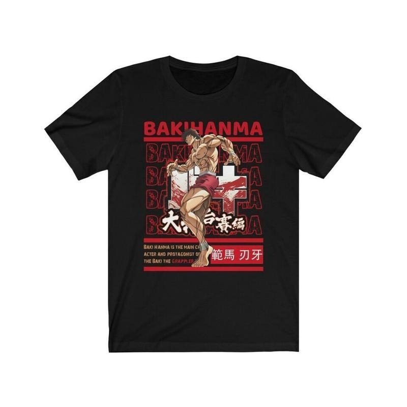 Baki The Grappler T Shirt Baki Hanma Manga Yujiro Hanma Baki Anime Shirt