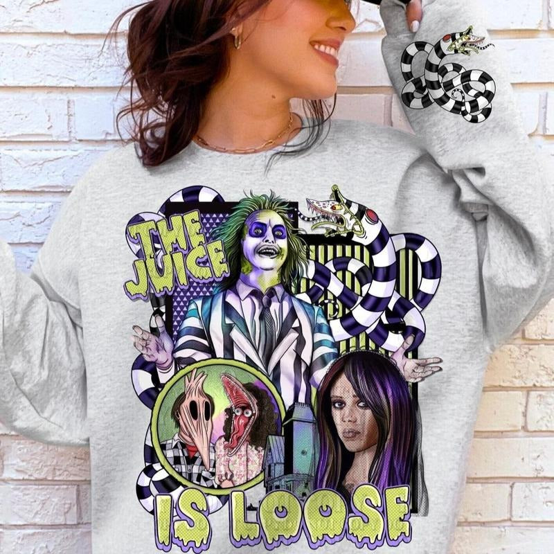 BeetleJuice Halloween 80s Movie Unisex Sweatshirt, Beetlejuice 1988 Movie shirt, Vintage Horror Beetlejuice Shirt