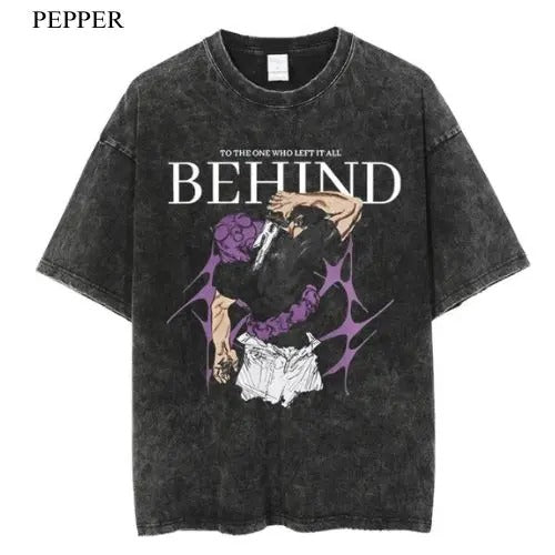 Behind V2 Vintage T-Shirt, Anime Manga Unisex T-Shirt, Gift For Him Menswear Top