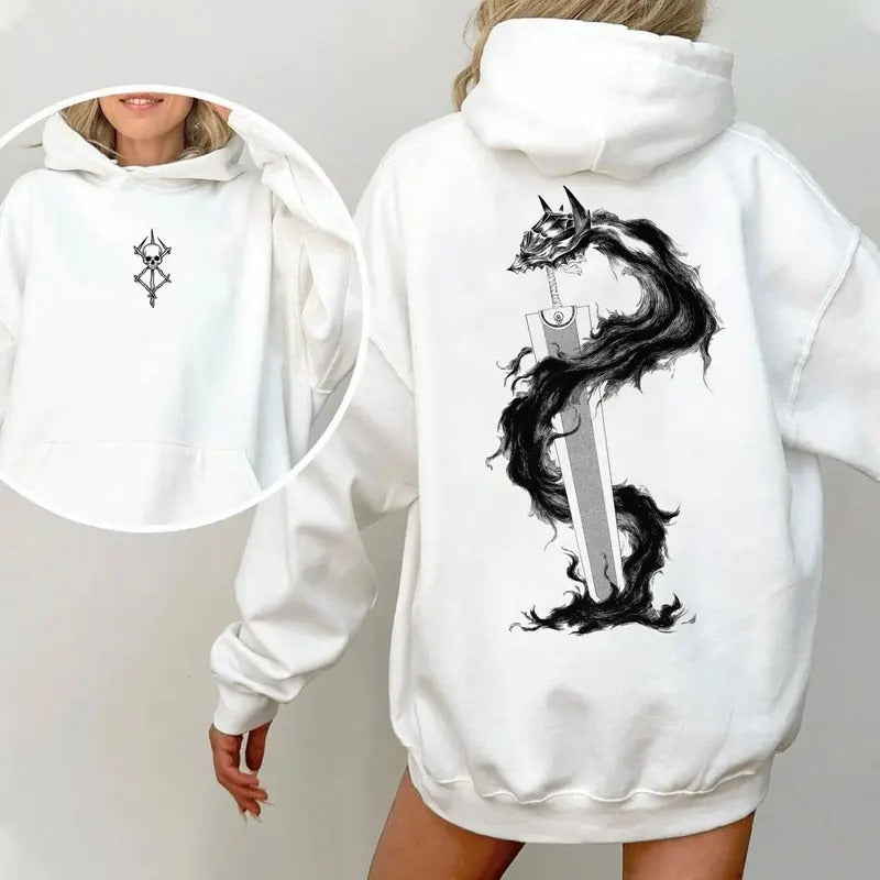 Berserker Armor 2 Sides T-Shirt Anime All Sizes Menswear Gym Top Hoodie Sweatshirt Berserk Vengeance Cotton Gift For Fans Sweatshirt, Hoodie, Comfort Colors