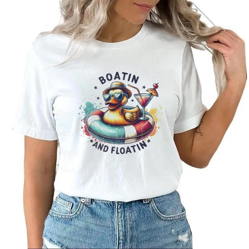 Boatin And Floatin Sweatshirt, Summer Duck T-shirt Funny Lake Life T-Shirt Unisex Hoodie