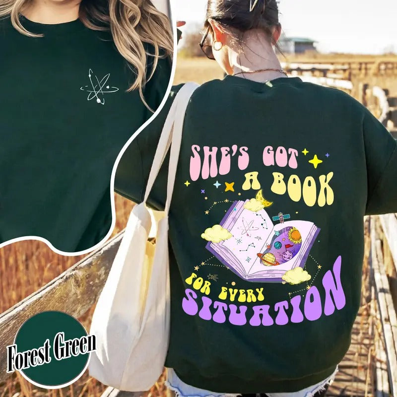 Book for Every Situation Sweatshirt, Book Reader Book Club, Book Girl, Love on Tour Outfit
