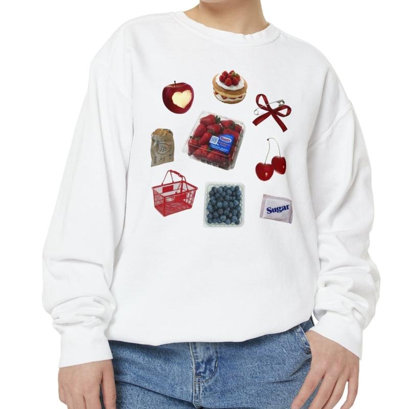 Bow Sweatshirt Y2k Sweatshirt, Berry Trendy Graphic, Bow Sweatshirt, Trendy Crewneck, Cherry Sweatshirt, Cherry Ribbon Sweatshirt, Trendy Bow Sweatshirt