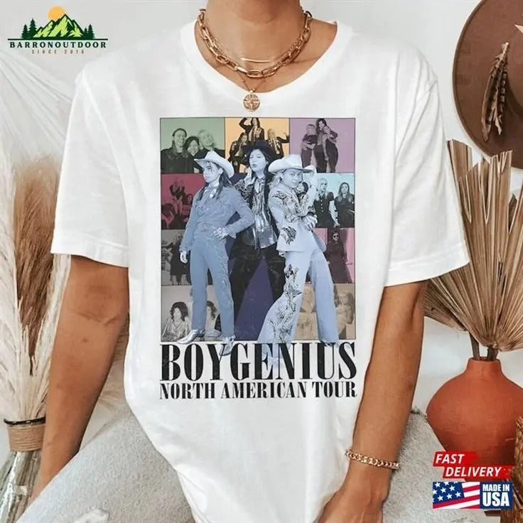 Boygenius Retro Shirt, The Record Indie Rock Music Tour Graphic Tee