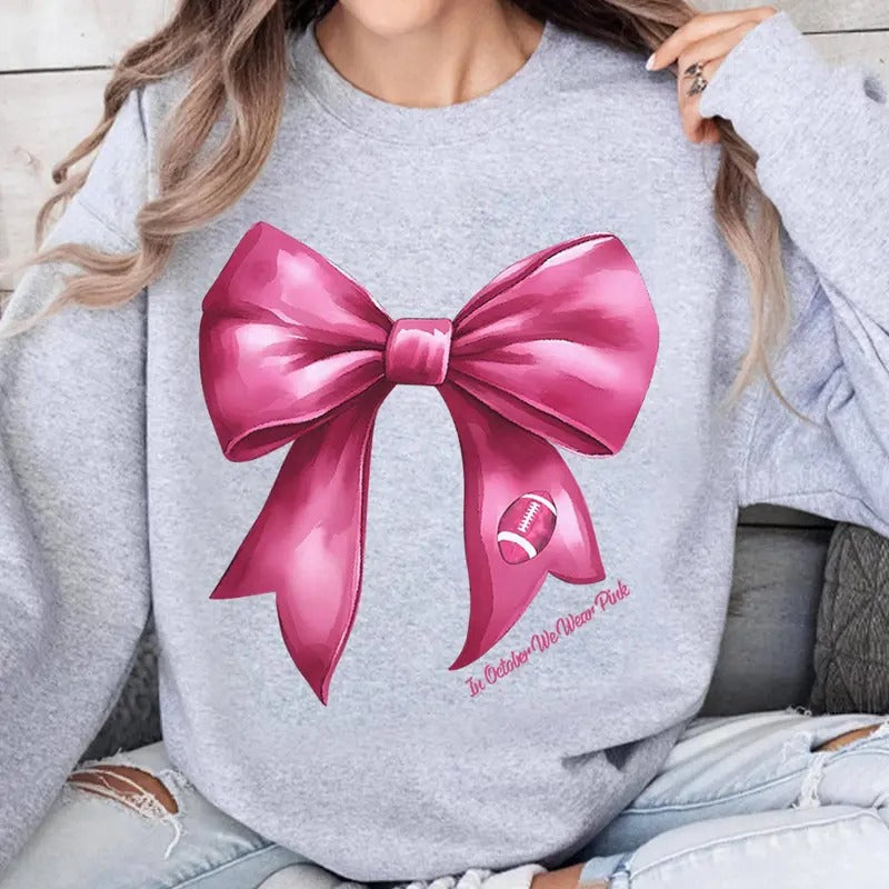 Breast Cancer T-Shirt, In October We Were Pink T-Shirt, Halloween T-Shirt,  Coquette Bow Shirt, Football T-Shirt, Vintage T-Shirt