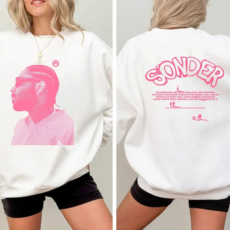 Brent Faiyazzz PINK Big Face Graphic Rap Sweatshirt Double Sides