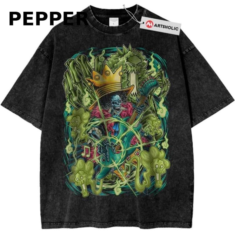 Brook T-Shirt, One Piece Shirt, Anime Shirt, Vintage Graphic Tee