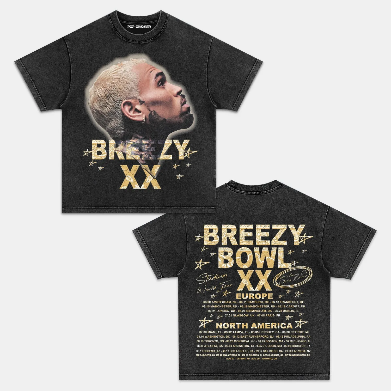 CHRIS BROWN 2025 TOUR TEE Style001