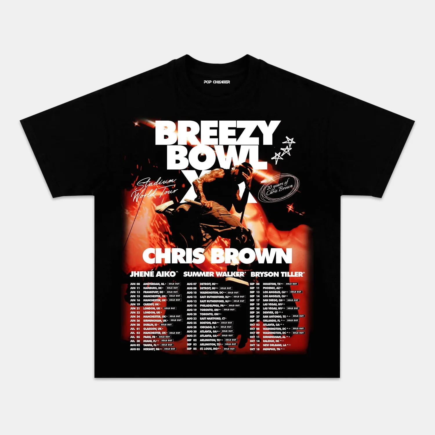 CHRIS BROWN TOUR 2025 TEE