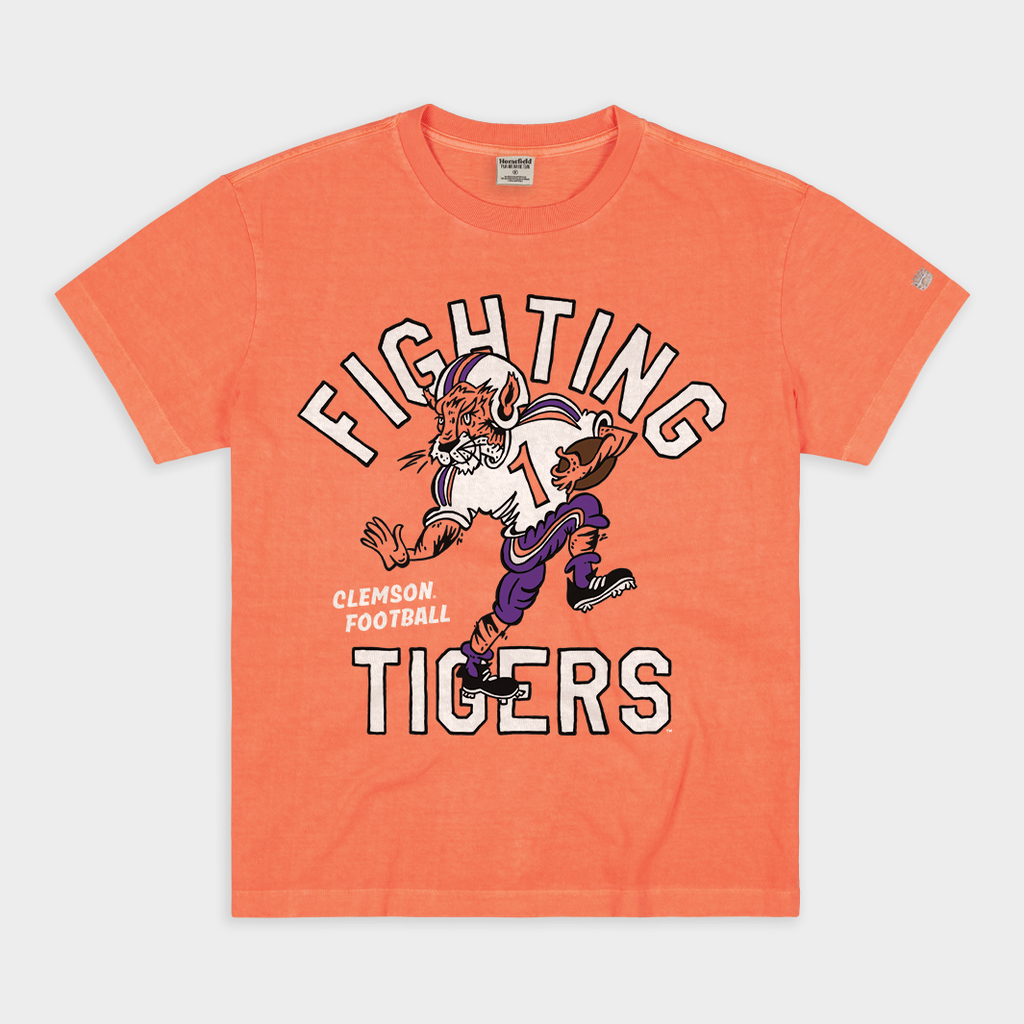 Clemson Fighting Tigers Football Vintage Heavyweight Tee