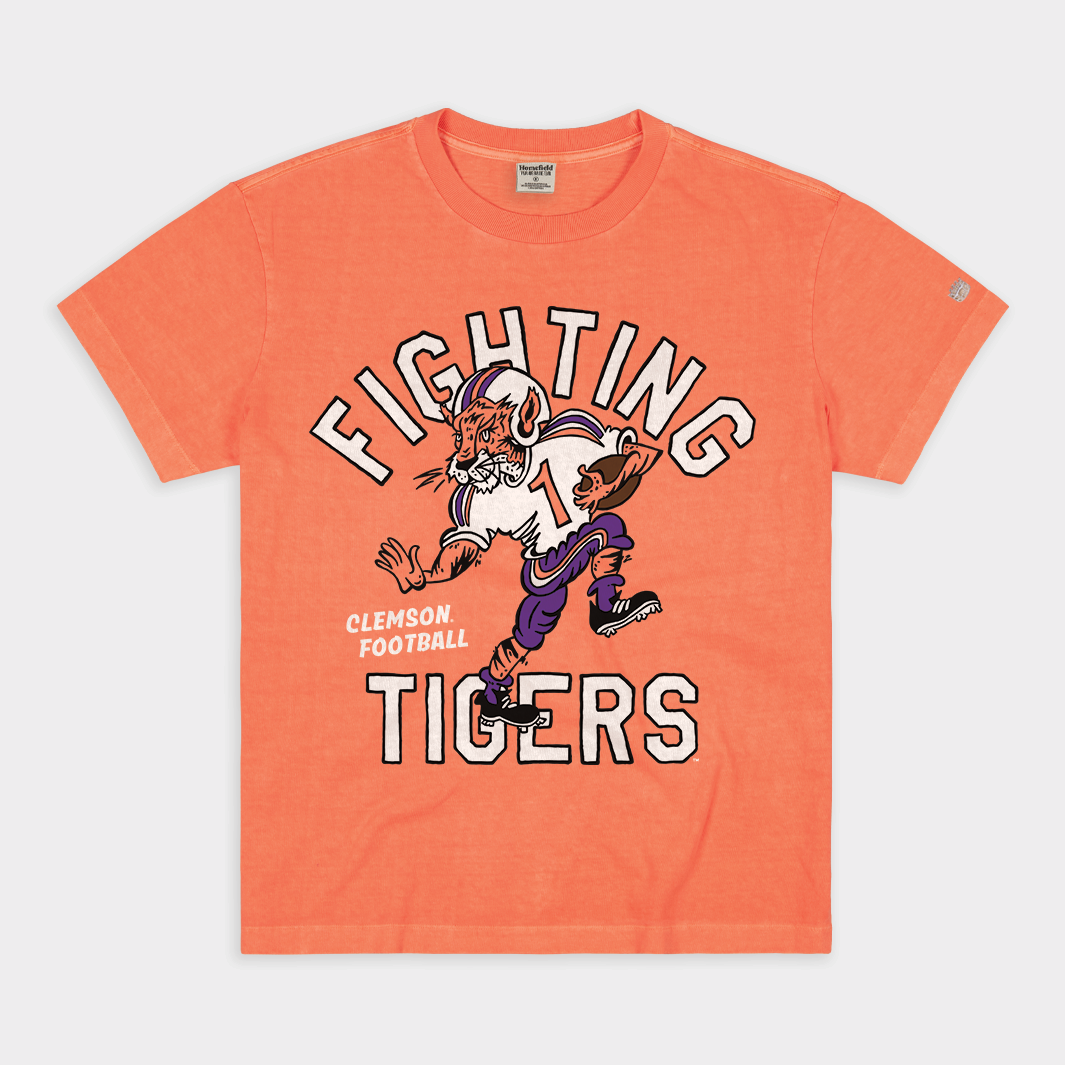Clemson Fighting Tigers Football Vintage Heavyweight Tee