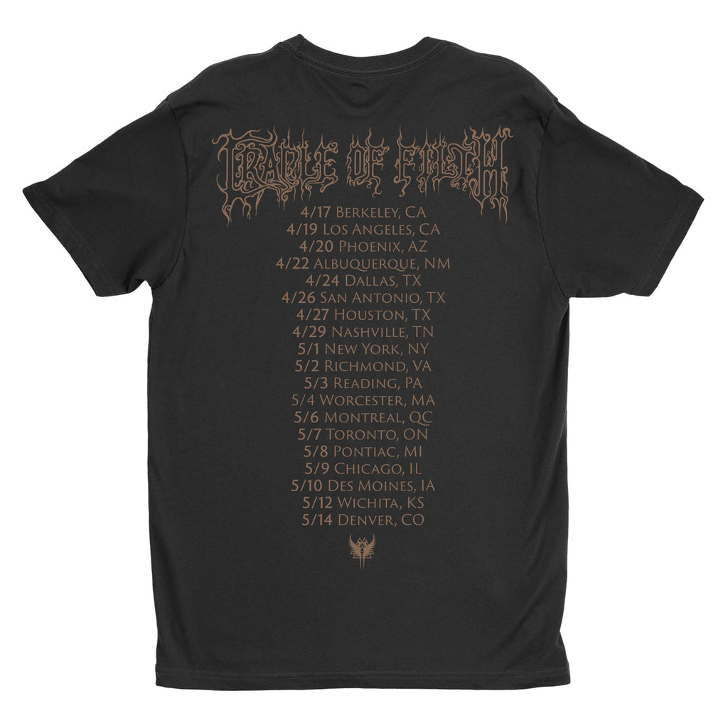 Cradle Of Filth - The Screaming Of The Valkyries 2025 Tour t-shirt