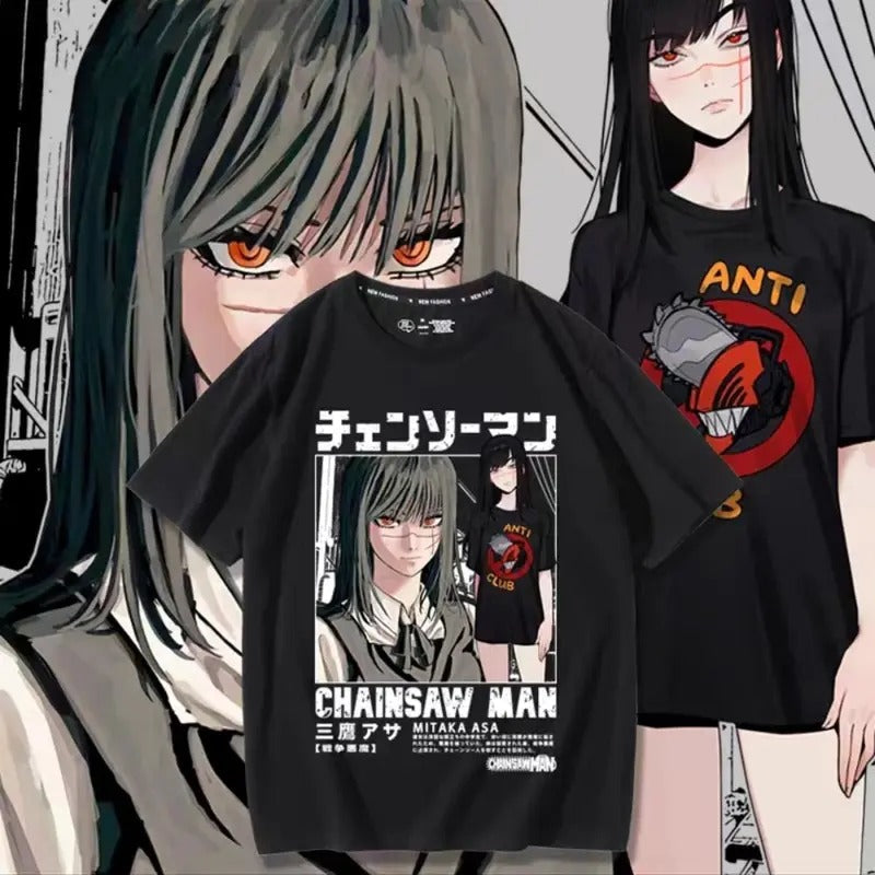 Chainsaw Man Mitaka Asa Tee | Chainsaw man Anime Tshirt