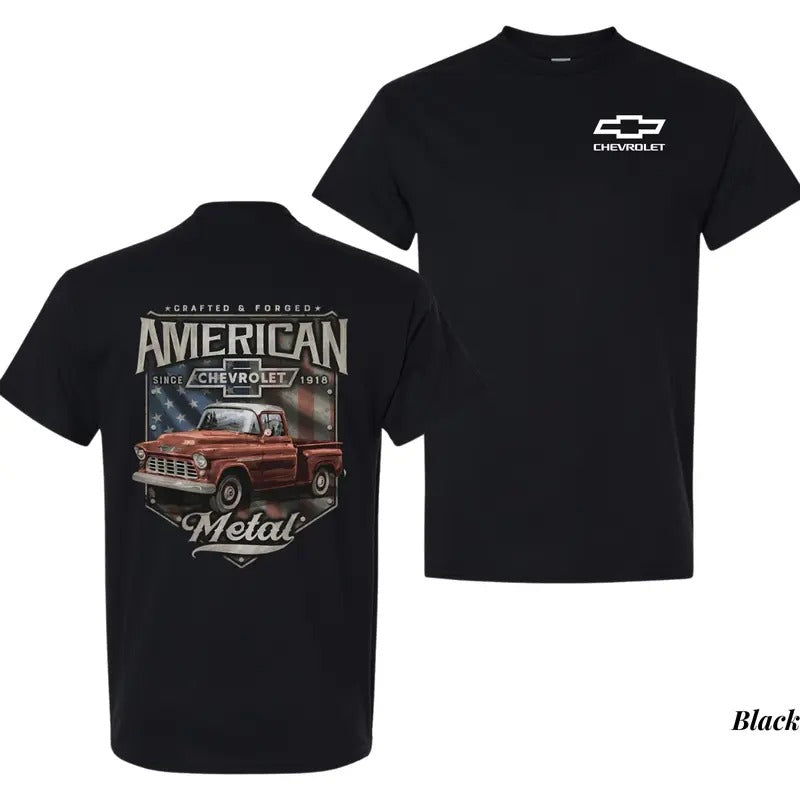Chevrolet - American Mental Graphic Tee, Stylish Car Merch for Automotive Enthusiasts, Soft Breathable Material, Everyday Relaxed Shirt