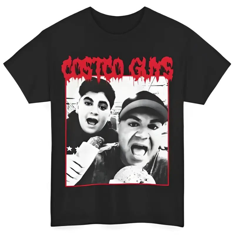 Chicken Bake Guys | Punk Metal Shopping Meme Graphic T Shirt | Boom Rizz Gift - Tiktok Meme Shirt, Crew Neck, Slight Stretch, Breathable & Wear-Resistant, All-Season Short Sleeve Tee, Perfect for Outdoor & Daily Fashion