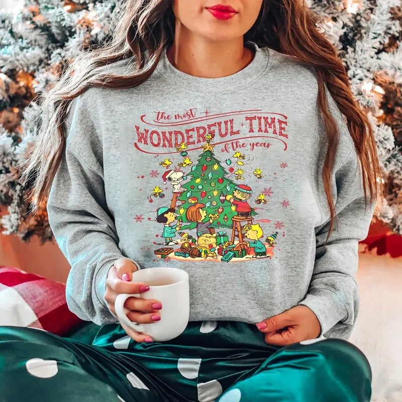 Christmas It's the Most Wonderful Time Sweatshirt, Retro Christmas Crewneck, Vintage Christmas Shirt, Friends Christmas Sweatshirt, Cute Christmas Shirt, Back To 90s Christmas Sweater