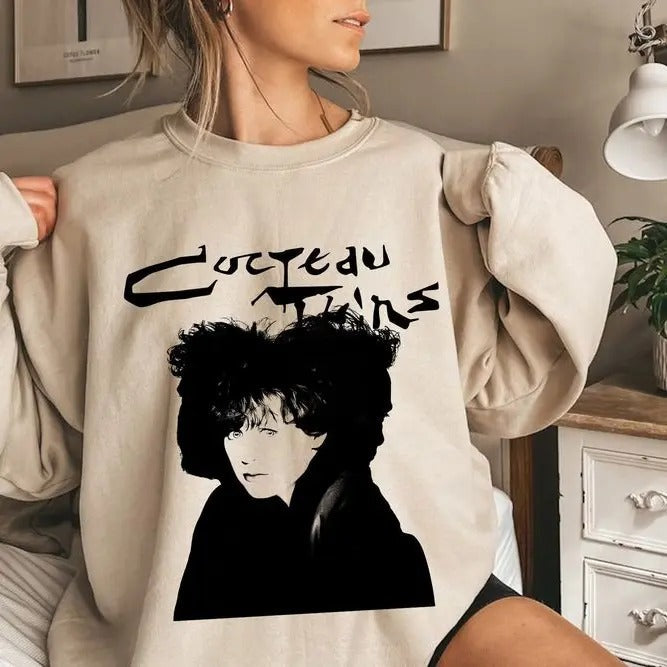 Cocteau Twins Vintage Crewneck, 90s Music Band Fans Gift