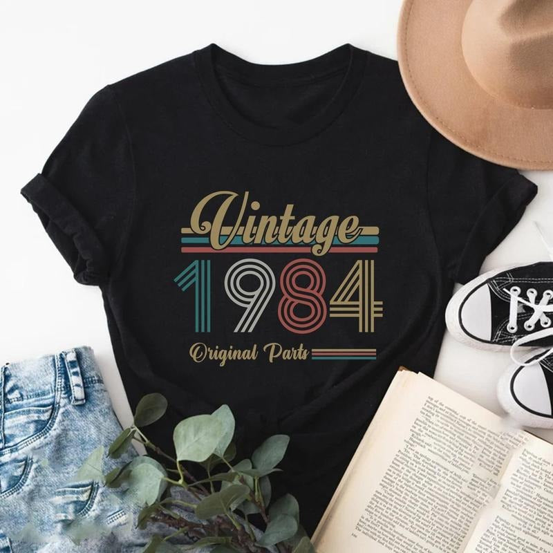 Comfort Colors 1984 Vintage T-Shirt for Women 1984 Birthday T-Shirt 40th Birthday Gift Top Womenswear Vintage Tee Sweatshirt Hoodie