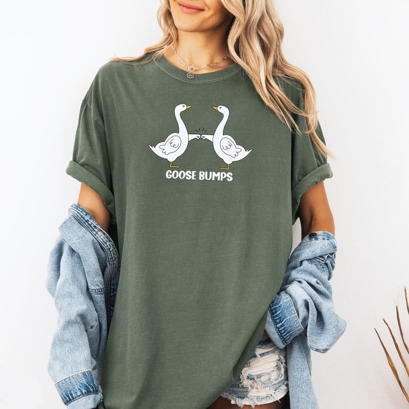Comfort Colors Goose Bumps T-Shirt , Funny Goose Bumps Tee, Silly Goose Shirt, Goose T-shirt, Funny Easter Tee