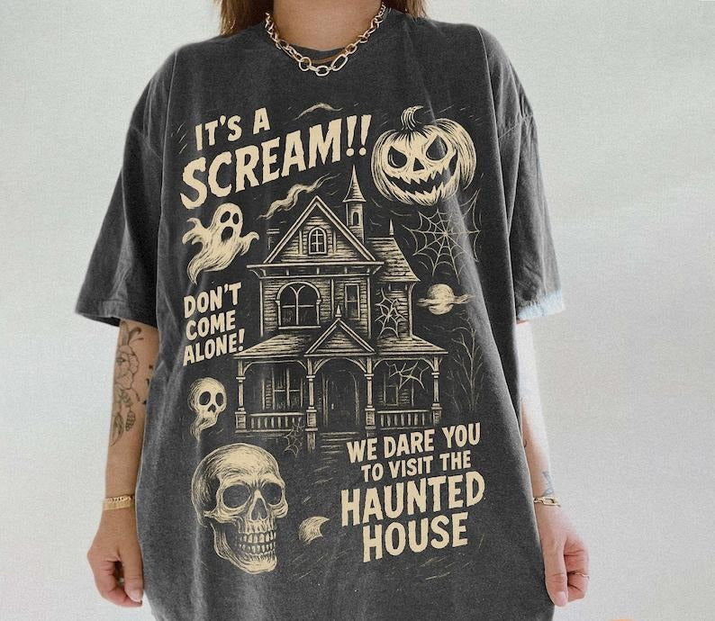 Comfort Colors Halloween Shirt, Vintage Halloween Shirt, Trendy Halloween , Horror , Spooky Season