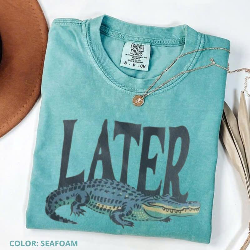 Comfort Colors Later Gator Vintage 90s T-Shirt, Retro Style Shirt, Funny Graphic Alligator Tee, Gift For Him Or Her