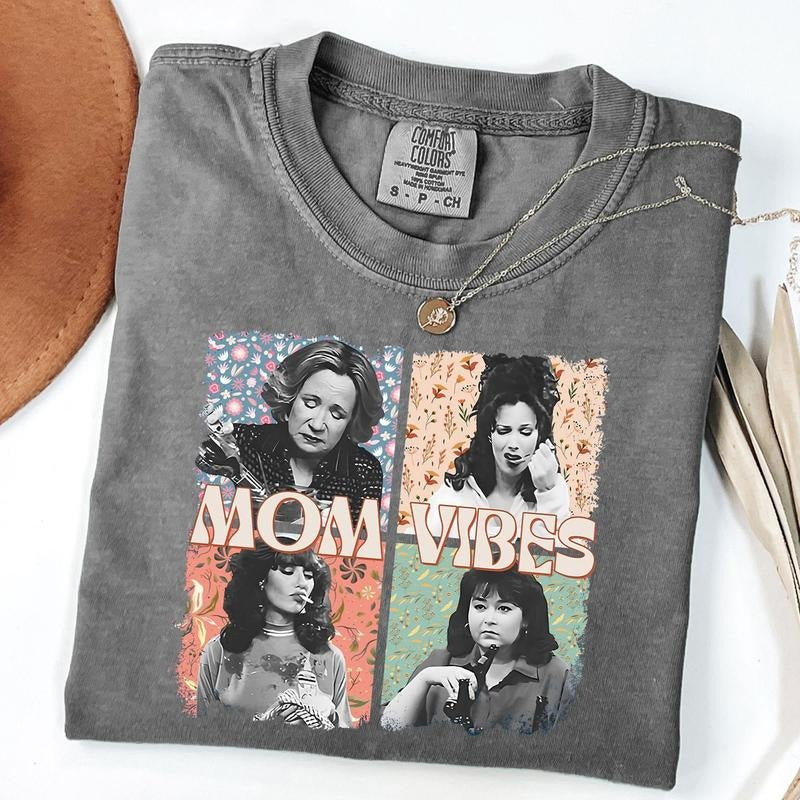 Comfort Colors Mom Vibes Shirt, Funny Mom Life Shirt, Retro Mother Shirts, Mother's Day Gift, Cool Mom Gifts, Unisex T-Shirt
