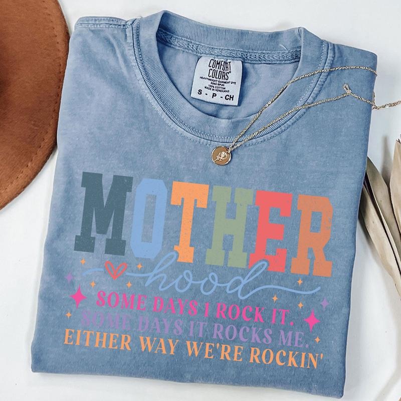 Comfort Colors Motherhood Shirt, Funny Mom Sarcastic Mama Shirt, Retro Motherhood T-Shirt, Mother's Day Gift, Unisex T-Shirt