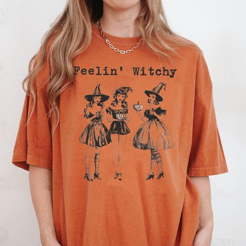 Comfort Colors Retro Witch Halloween Shirt, Horror Movie Vintage Shirt, Spooky Season Shirt