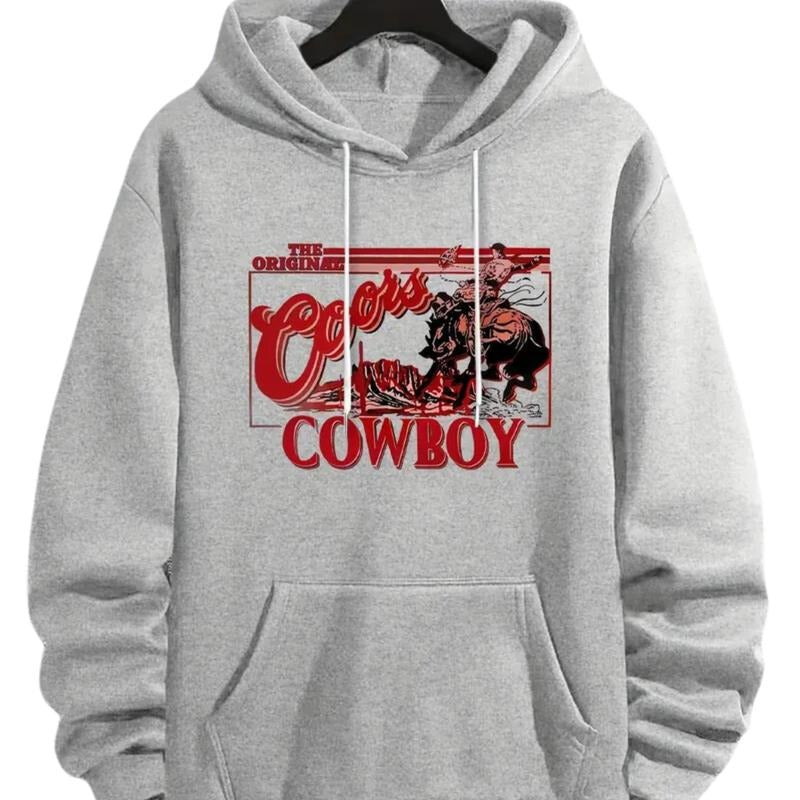 Coors Western Cowboy Hoodie, 90s Graphic Western Hoodie, Retro Coors Tee, Rodeo Cowboy Hoodie