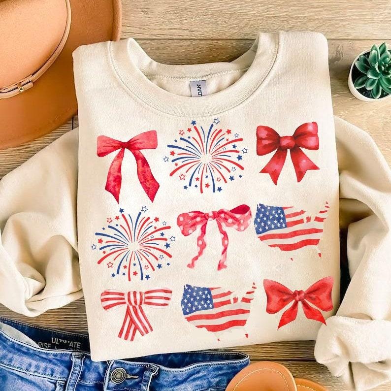 Coquette American Flag Shirt, Coquette Bow Shirt, 4th of July , America Shirt, Freedom, American Flag , American girl Shirt  T-shirt, sweater and Hoodie