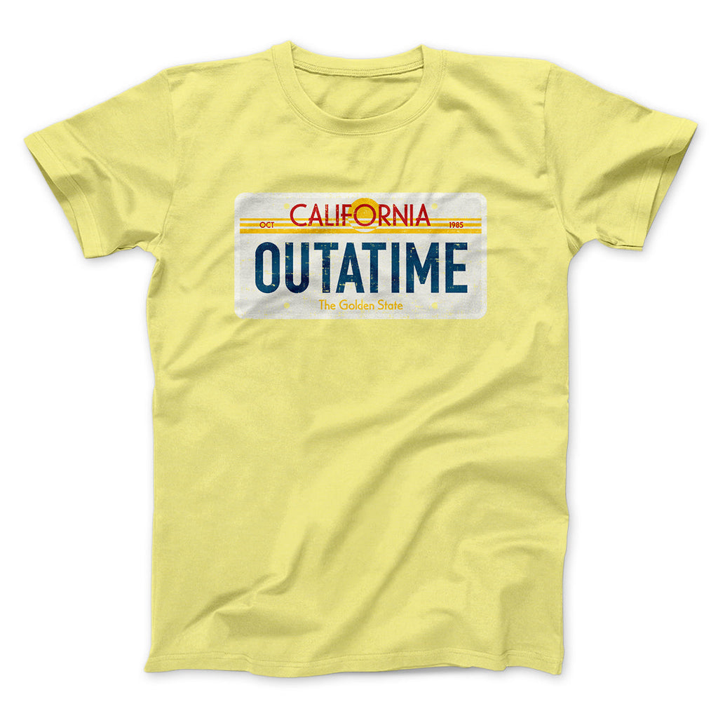 Outatime License Plate Funny Movie Men/Unisex T-Shirt