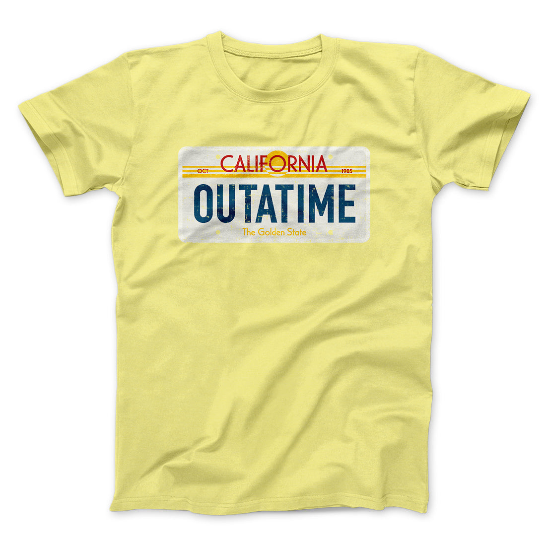 Outatime License Plate Funny Movie Men/Unisex T-Shirt