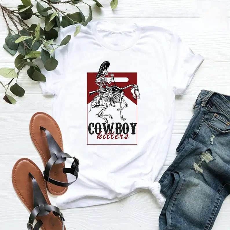 Cowboy Killer Graphic Tee, skeleton , marlboro  Rodeo sweater and Hoodie cotton
