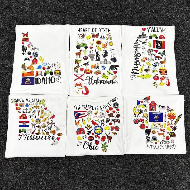 Custom State T-Shirt, Vintage Unisex Tees