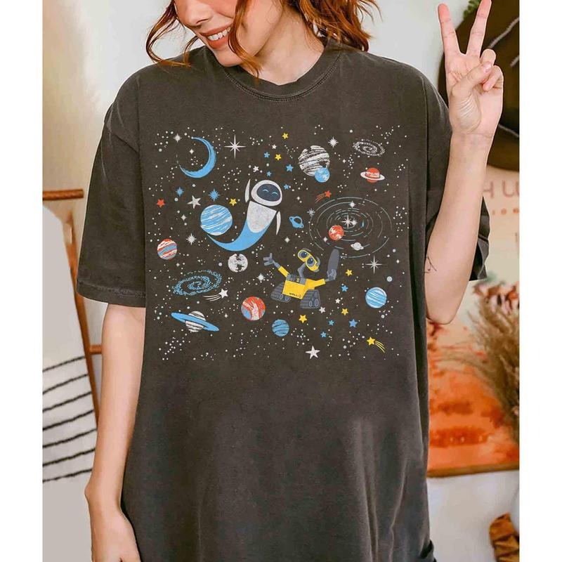 Cute Robot In Space Vintage T-shirt, Cute Galaxy Journey Tee, Resort Family 2025 Trip Tee Trending Funny Quote Shirt