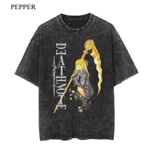DEATHNOTE VINTAGE  T-SHIRT, MEN SHORTSLEEVE T-SHIRT, ANIME UNISEX T-SHIRT Menswear Top