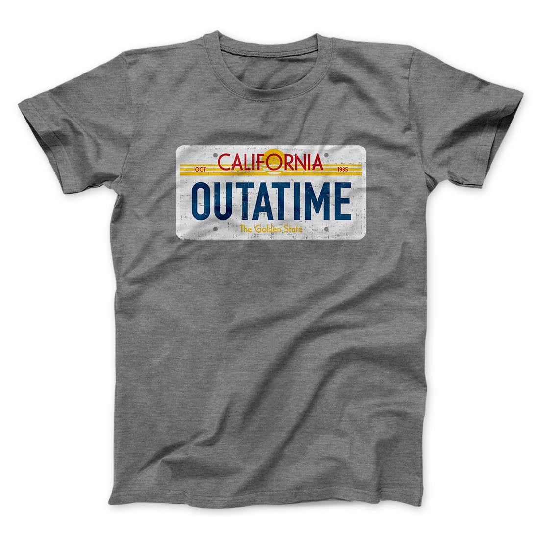 Outatime License Plate Funny Movie Men/Unisex T-Shirt