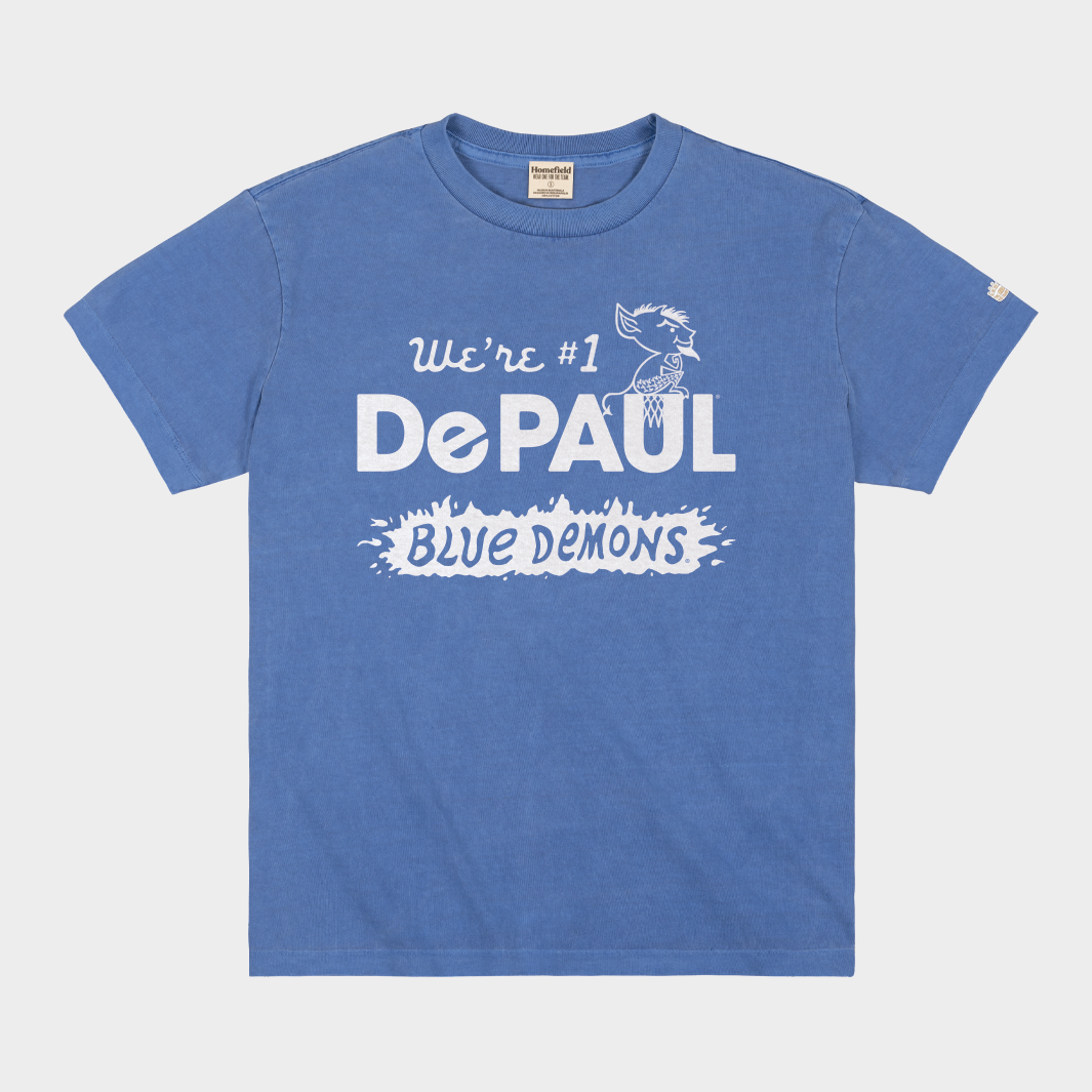 DePaul Men's Basketball 1980 No. 1 Vintage Heavyweight Tee