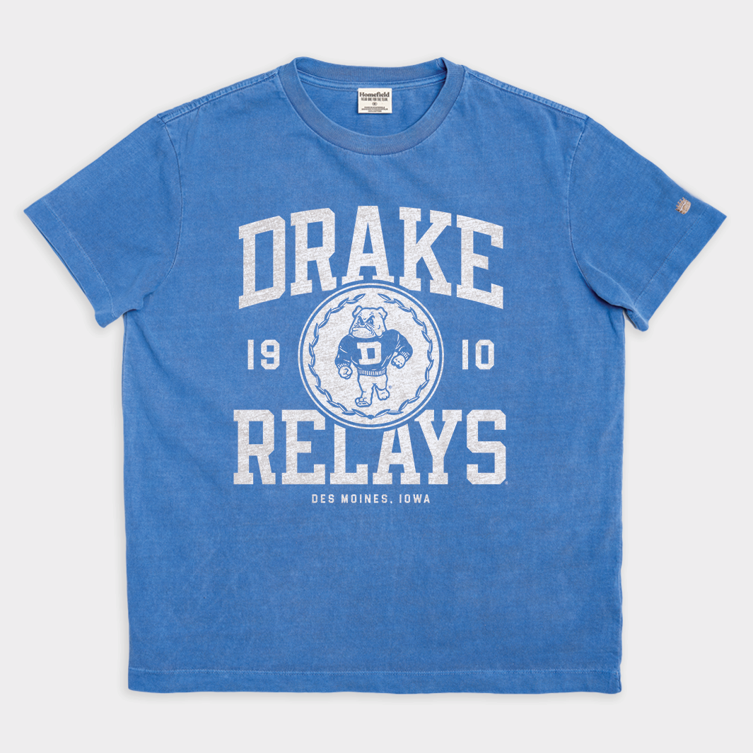 Drake Relays Retro Running Bulldog Vintage Heavyweight Tee