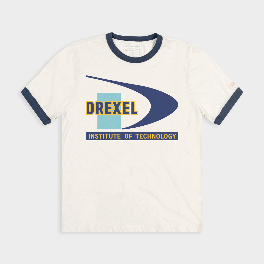 Drexel Vintage Logo Ringer Tee